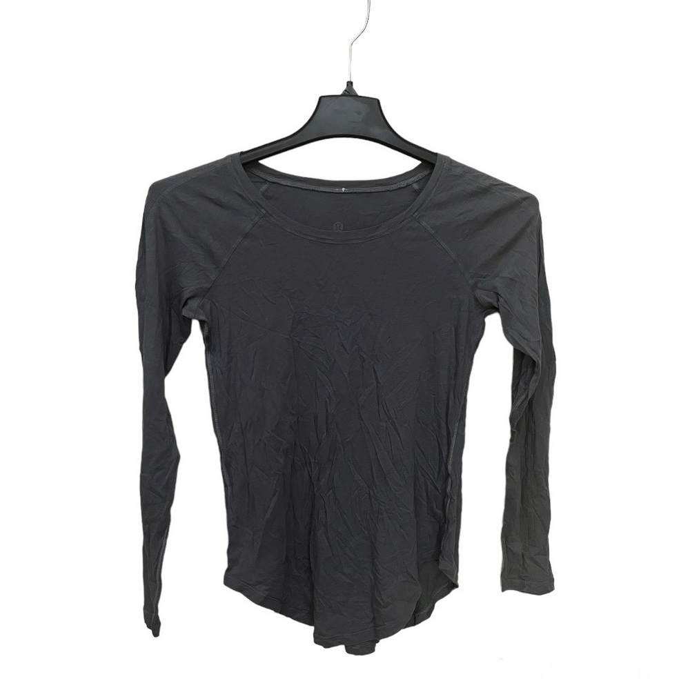 Lululemon Basic Long Sleeve Gray Athletic Top
